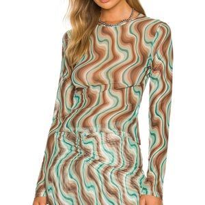 Miaou Mesh Long Sleeve Top